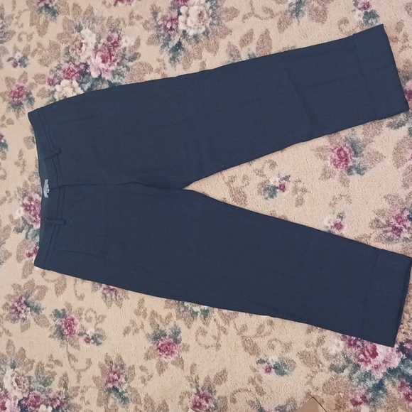 Vince wool blend trousers pants zipper fly cuffed cropped black size 8 - Picture 2 of 8